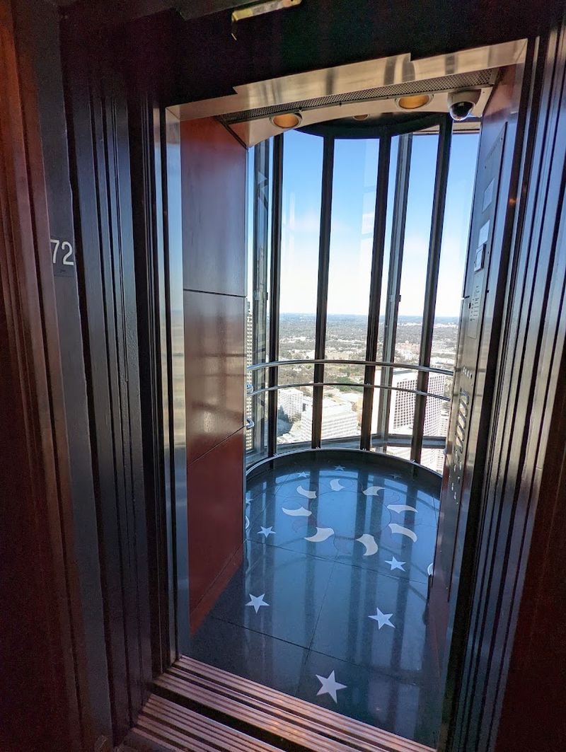 Take A Glass Elevator To This Atlanta Georgia Restaurant Inside The Once-Tallest Hotel In The World - Decor Hint The Glass Elevator Ride That Starts the Adventure