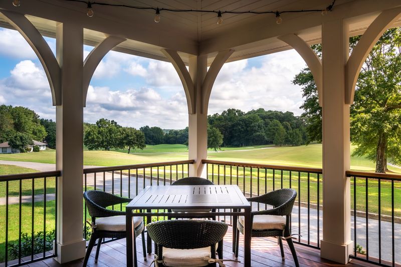 There's A Hidden Gem Eatery Inside Georgia's Premier Golf Resort In Braselton - Decor Hint Panoramic Views of the 18th Green
