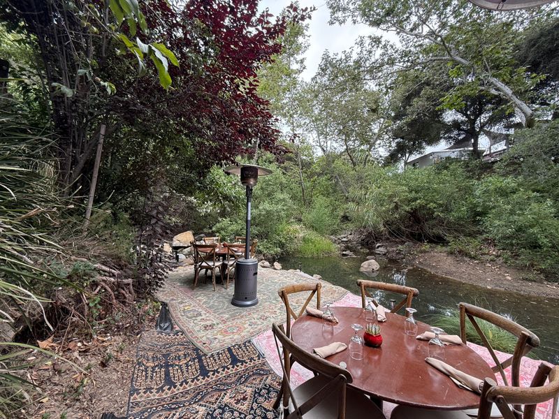Garden Setting Among Ancient Sycamores And Waterfalls