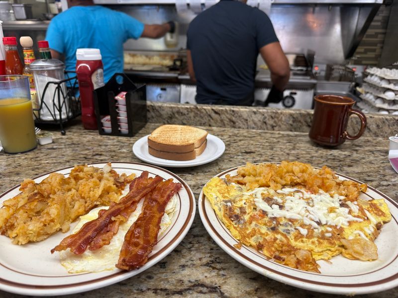 This North Carolina Tiny Restaurant Is A Must-Visit For Breakfast Omelets This Month - Decor Hint The Five Points Special Goes Beyond Expectations