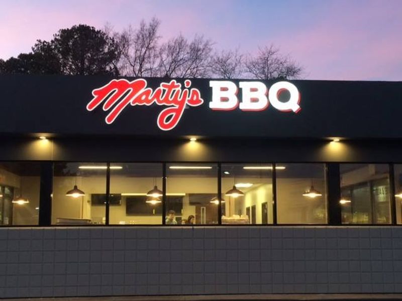 Forget The Famous Spots, These North Carolina BBQ Joints Are Where The Real Smoke Is - Decor Hint Marty's BBQ