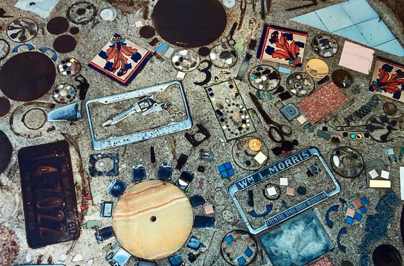 Mosaic Walkways Filled With Found Objects