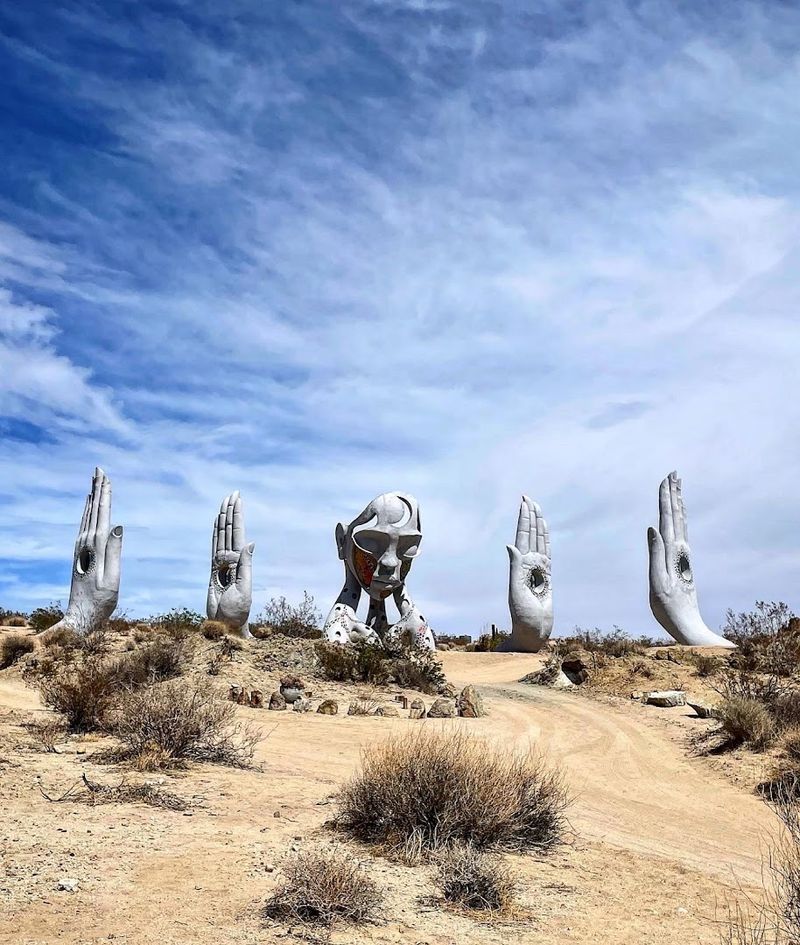 Standing 32 Feet Tall In The Mojave Desert