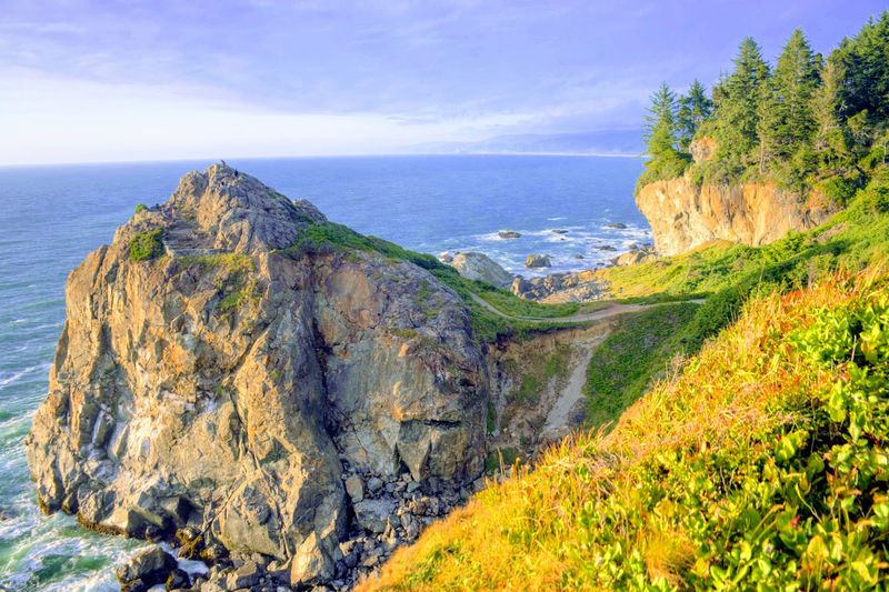 Sits High Above The Pacific