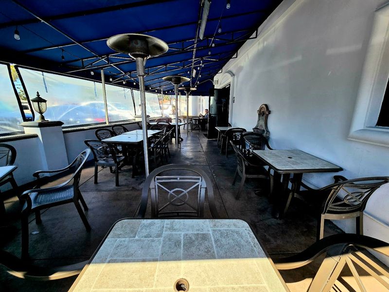 Outdoor Patio Dining With A Fountain