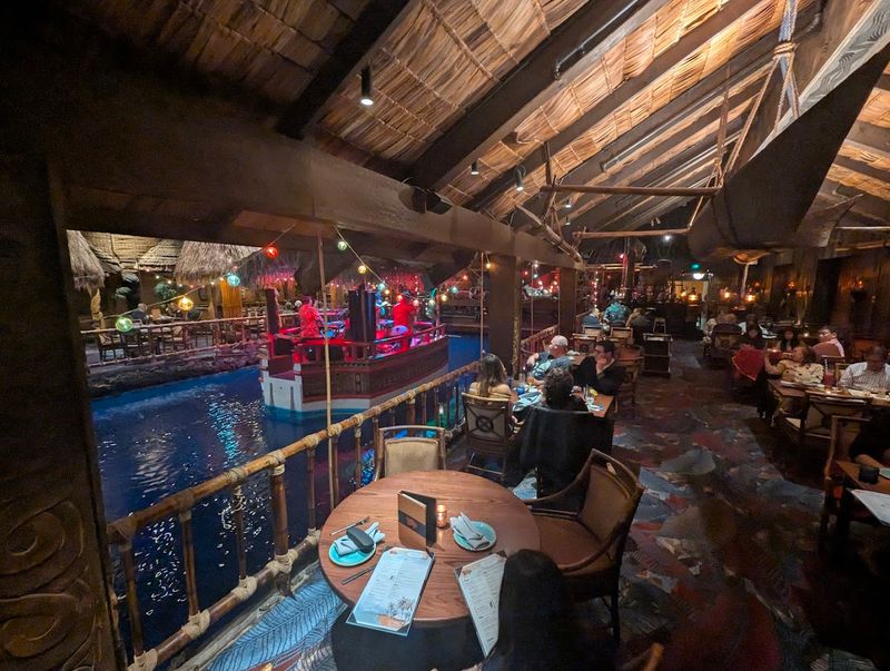 If You Haven't Eaten Inside A Tropical Lagoon In California, You're Missing Out Big Time - Decor Hint The Artificial Rainstorm Is Completely Real