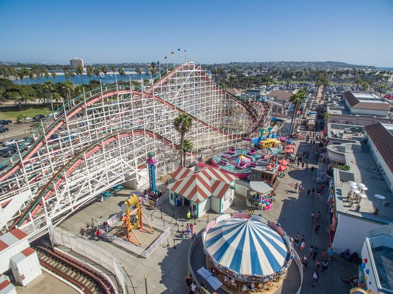 Mission Beach and Belmont Park in San Diego