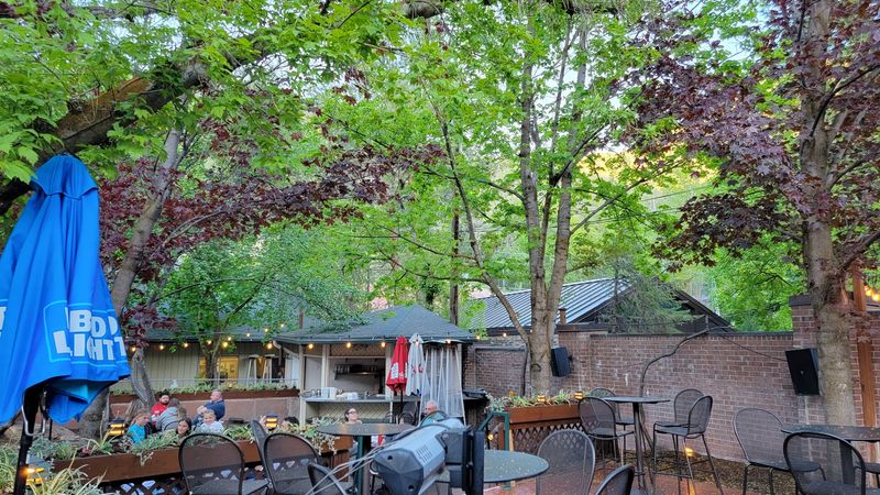 The Outdoor Patio With Mountain Views And Live Music