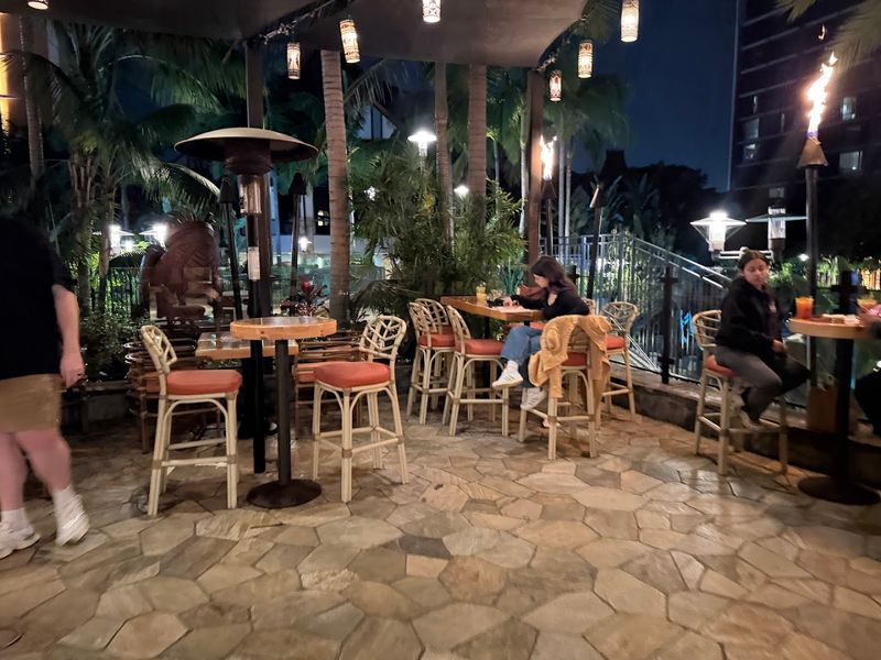 The Atmosphere Combines Dim Lighting, Tropical Music, And Themed Sound Effects