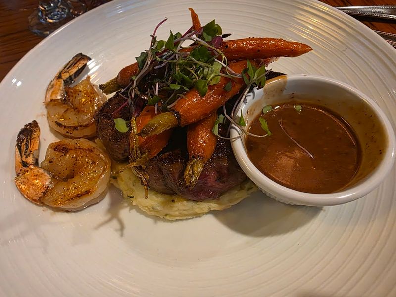 Filet Mignon And Grilled Prawns
