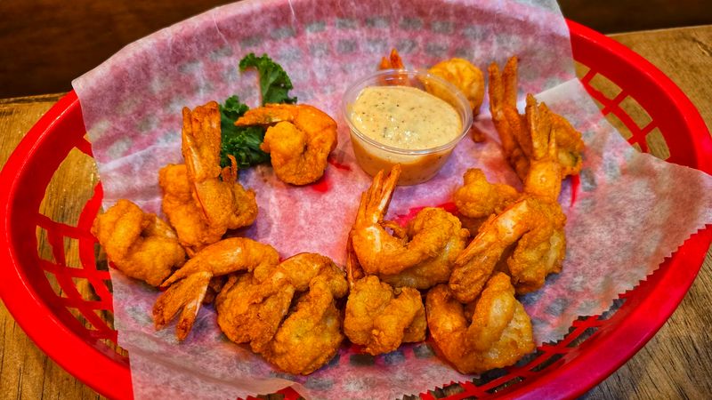 The fried shrimp really is the star