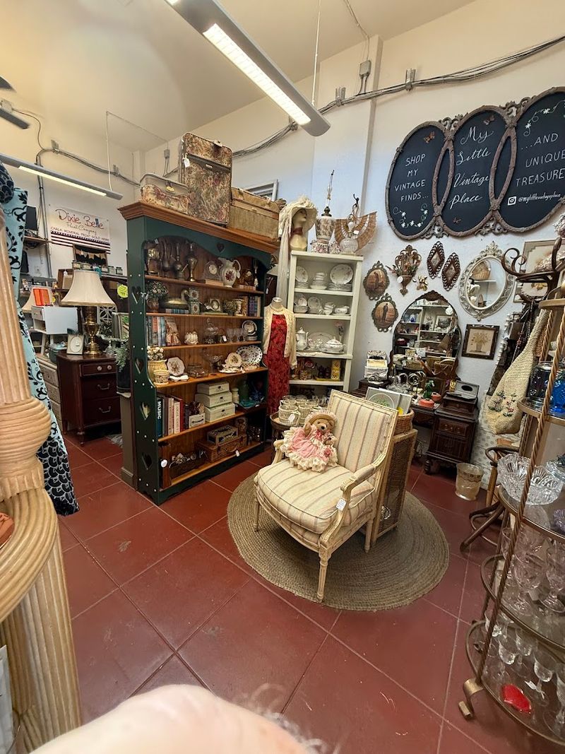 Vintage Art, Frames, And Mirrors Add Character To The Space