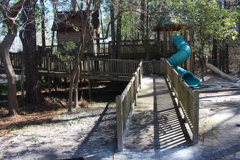 Outdoor Playground with Climbing Structures