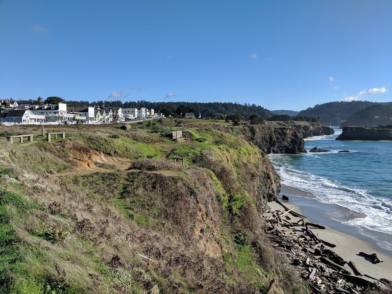 Mendocino Headlands State Park and Mendocino Village