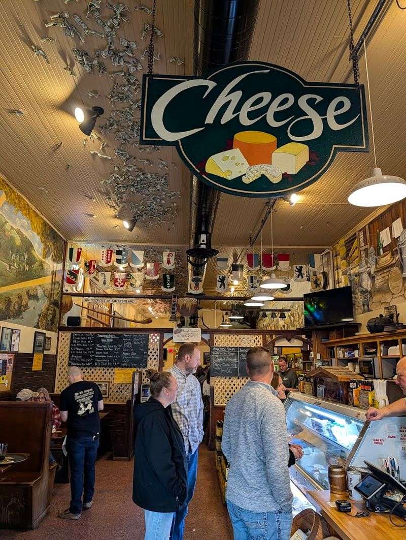 This Historic Wisconsin Cheese Store Is Known For A Great Pastrami Sandwich - Decor Hint Cheese Selection That Makes Wisconsin Proud