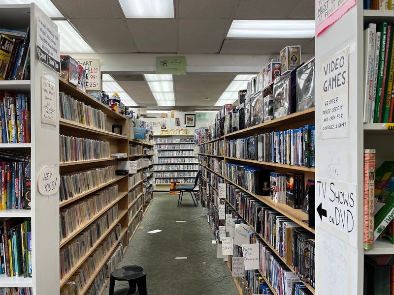 Vinyl Records and CDs Alongside the Books