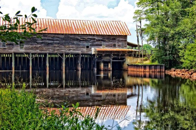 This Georgia Swamp Feels Like A Mirror-Covered Cypress Escape - Decor Hint Historic Parrish Mill and Covered Bridge