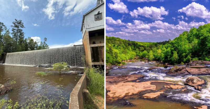 This Hidden Georgia State Park Blends Waterfalls With Historic Mill Ruins