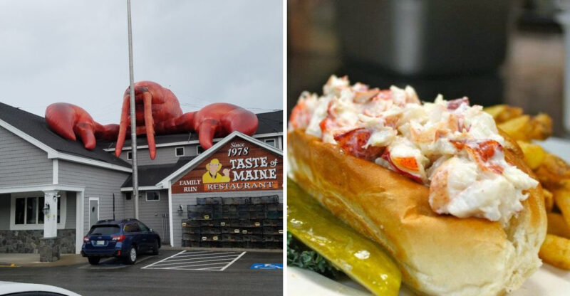 This Maine Spot Took Lobster Rolls To Another Level With A 3-Foot Version