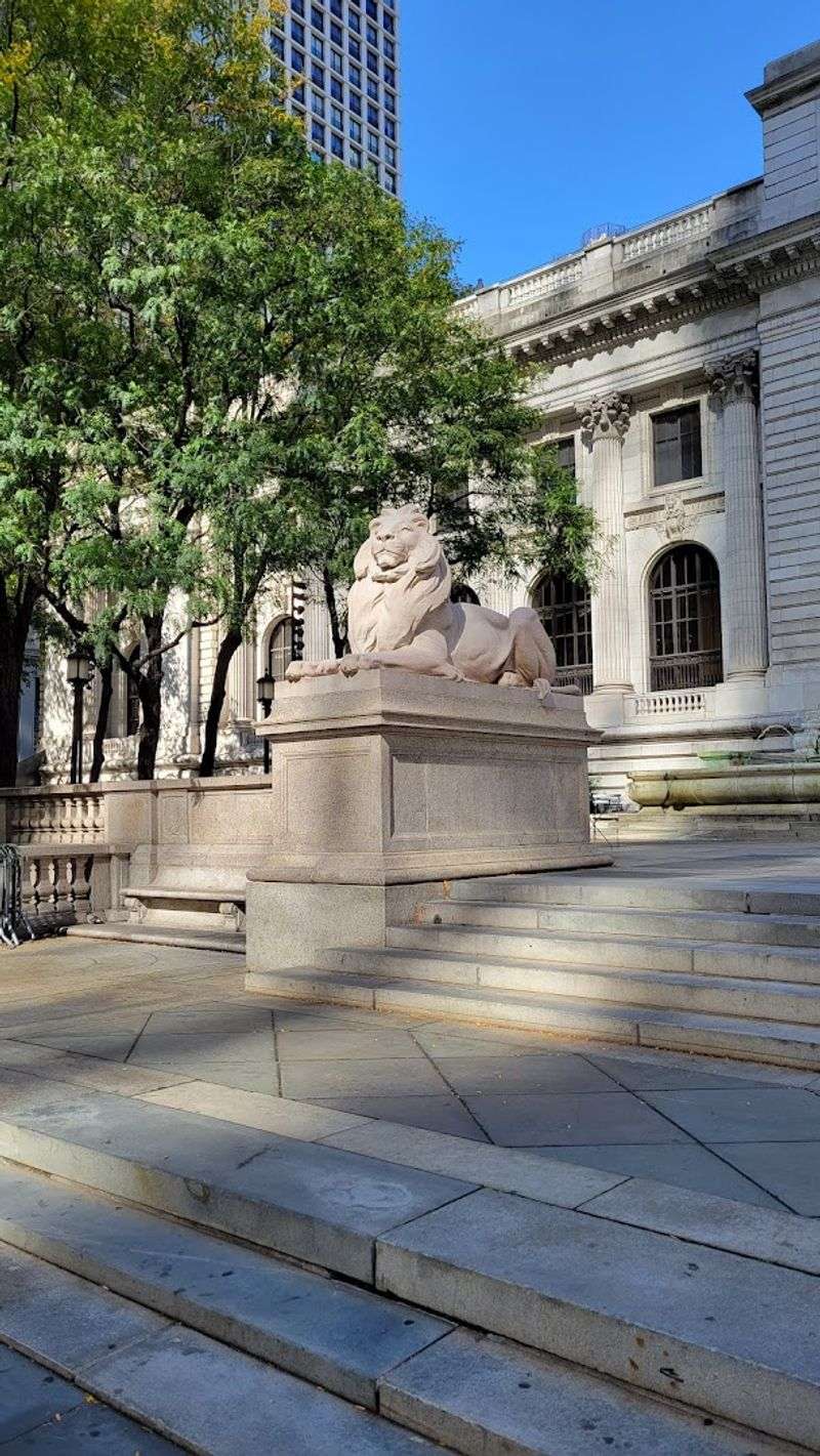 Patience And Fortitude Guard The Grand Fifth Avenue Entrance