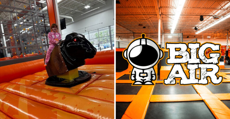 This North Carolina Trampoline Park Has Bull Riding And Wall-To-Wall Fun