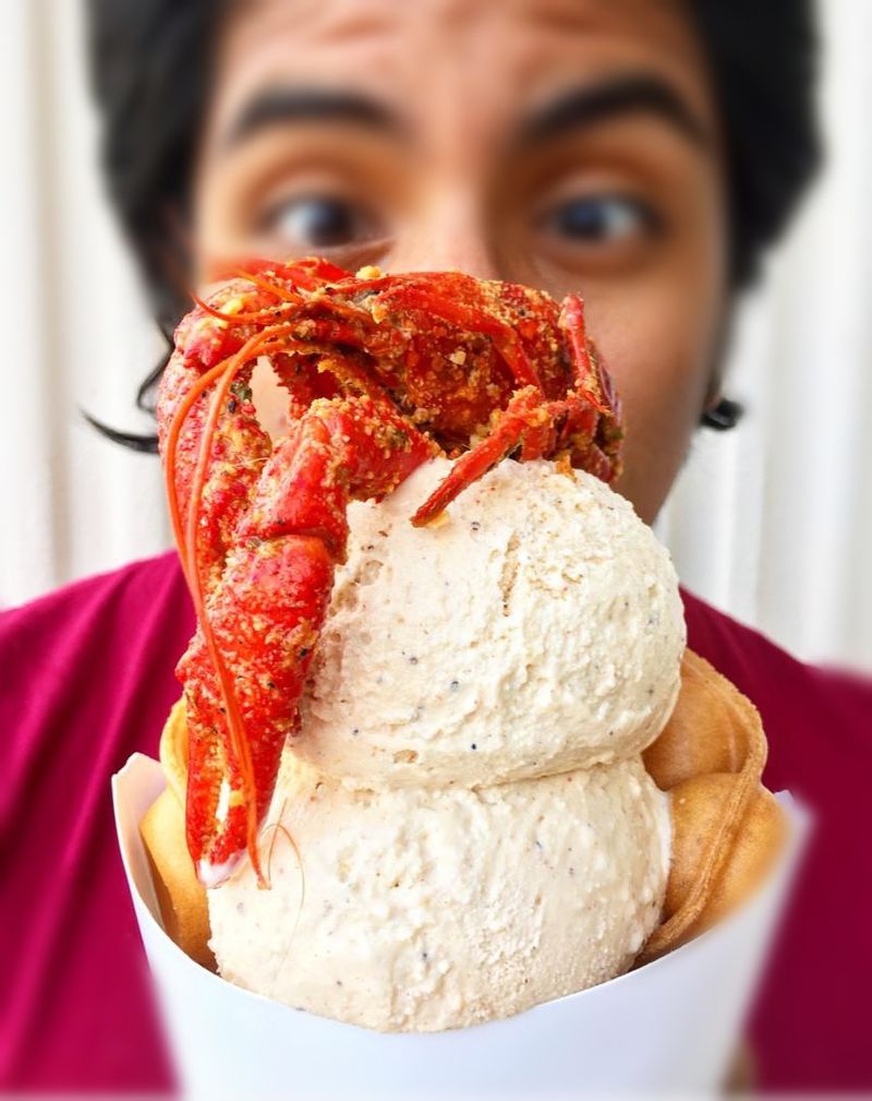 The Wild Crawfish Ice Cream Creation