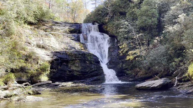 Secret Falls (Big Shoals Falls), Nantahala National Forest