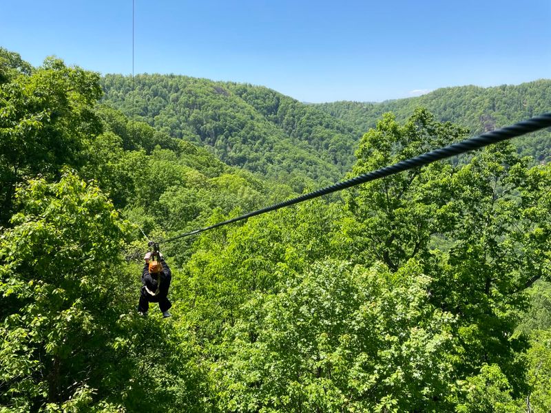 Ziplining At Green River Gorge