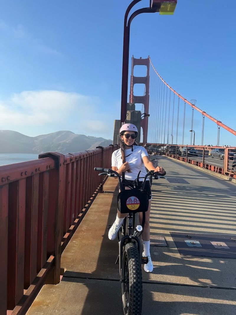 Biking Across The Golden Gate Bridge Into Sausalito