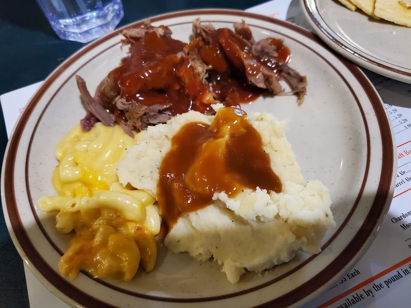 Brisket And Pork That Round Out A Serious Sampler Plate