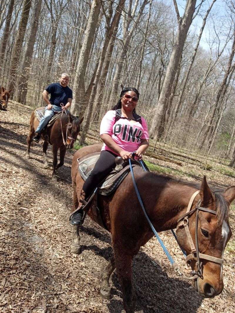 Horseback Riding Through The Woods