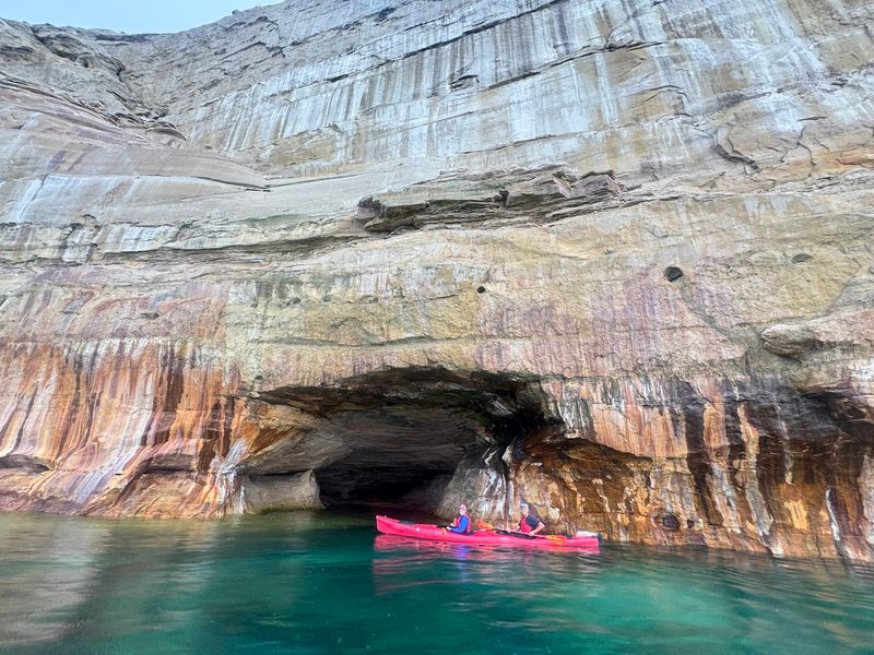 The Ultimate Michigan Bucket List For Travelers Who Want To See It All - Decor Hint Kayak Beneath Pictured Rocks National Lakeshore