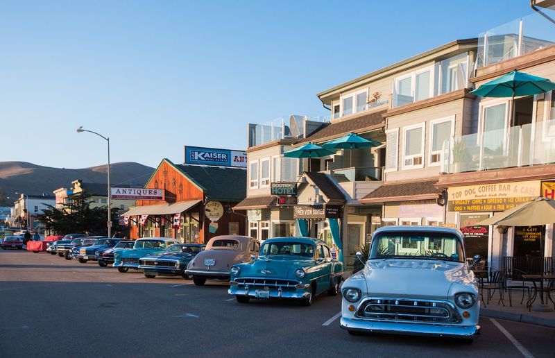 10 California Downtown Strips Filled With Shops That Look Frozen In A Better Decade - Decor Hint Downtown Cayucos, Cayucos, CA