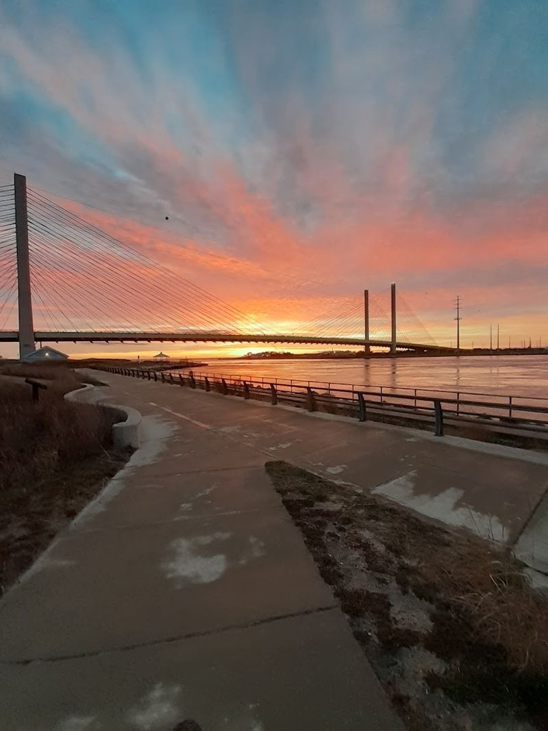 Camping Right On The Water With Stunning Bridge Views
