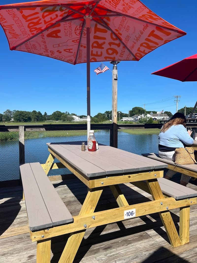 Outdoor Tables With Patchogue River Views