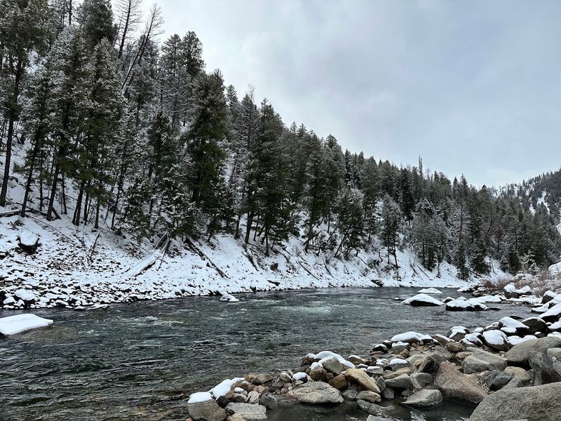 Winter Soaking Under A Frozen Sky