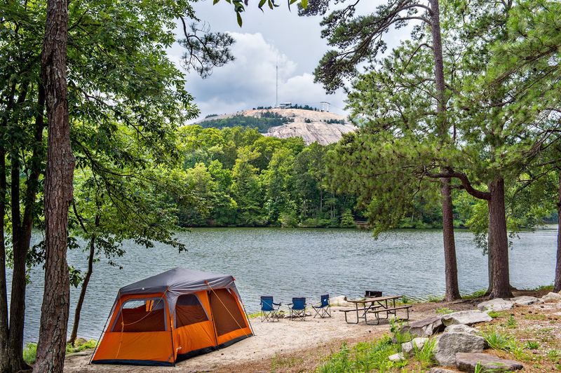 Lakeside Camping With Water Views