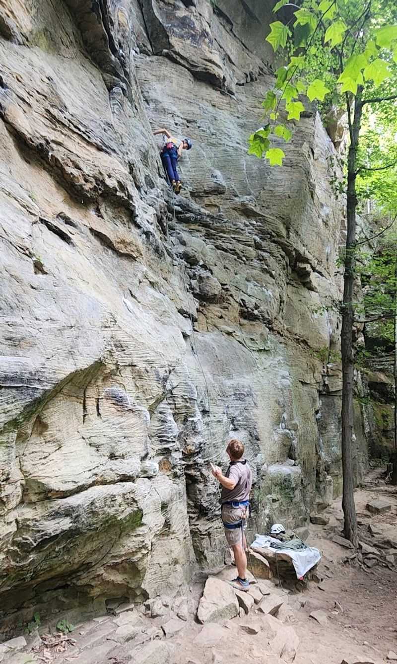 World-Class Rock Climbing On Sandstone Cliffs