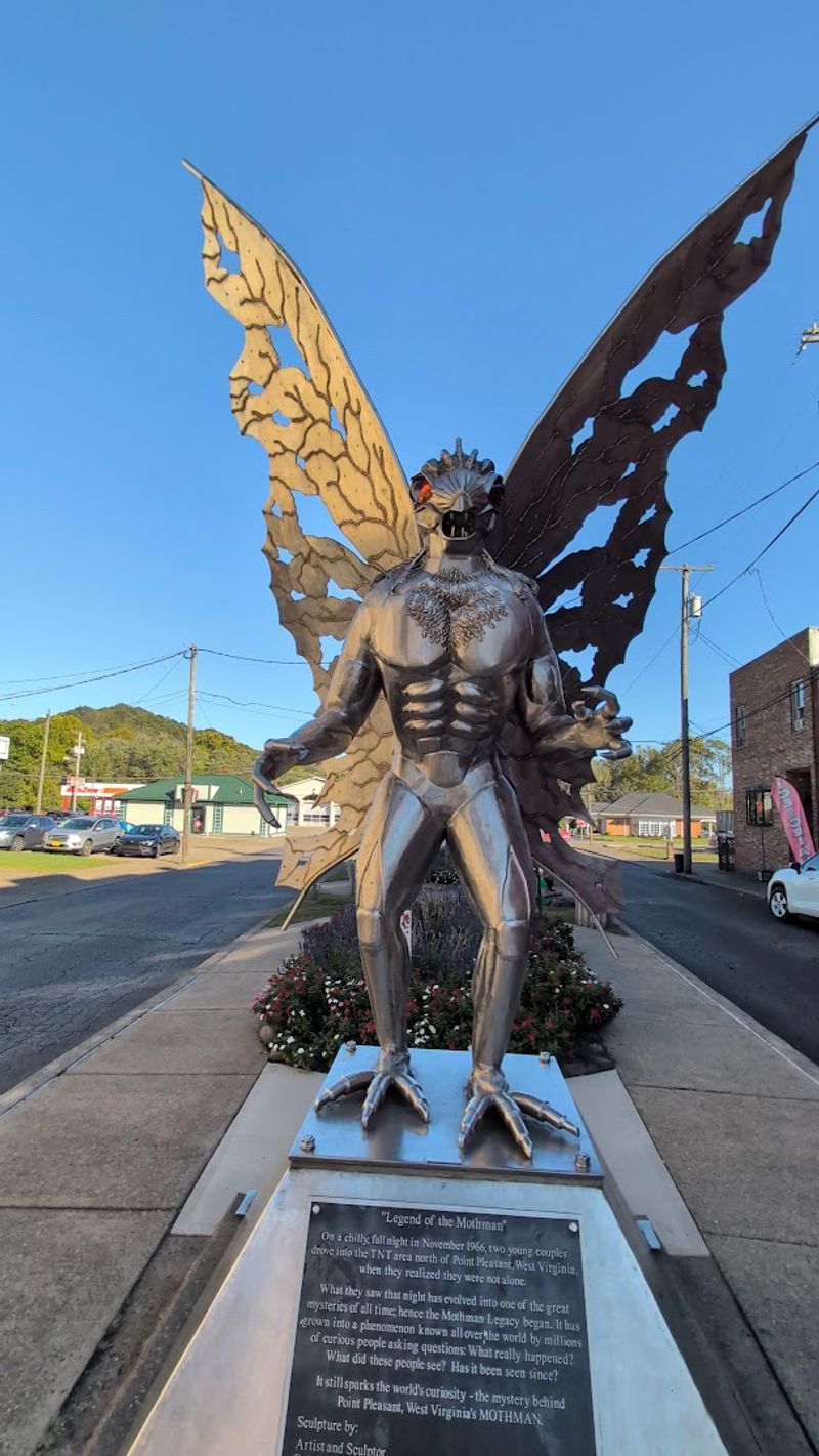 The Iconic 12-Foot Mothman Statue Outside