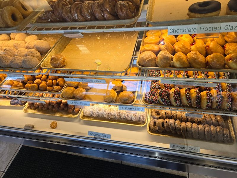 Around 20 Fresh Donut Varieties Fill The Case Every Day