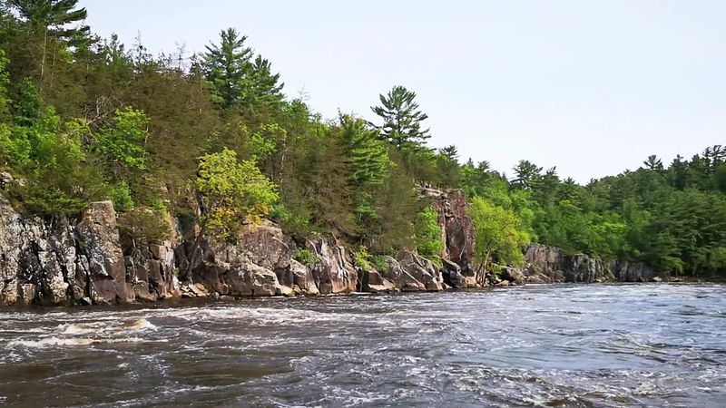 The Towering Basalt Cliffs Along The St. Croix River