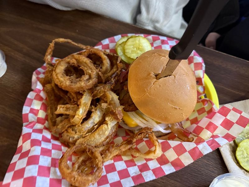 The Famous Onion Rings Are A Close Second To The Burger