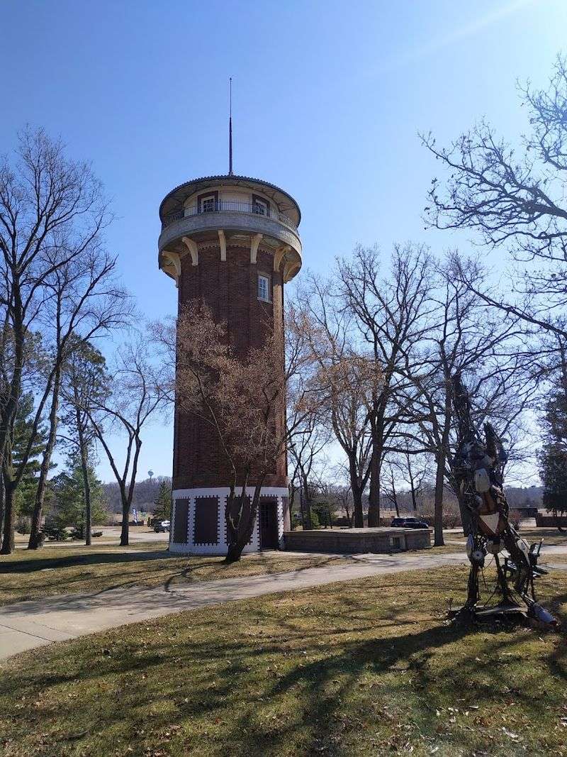 You Never Know What You Will Discover At This Unusual Minnesota Sculpture Park - Decor Hint The 115-Foot Red Brick Water Tower You Cannot Miss