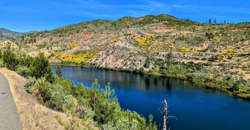 This 11-Mile Northern California Trail Follows An Old Railroad Along The Sacramento River And Rugged Canyon Views