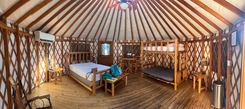 Yurt Glamping With Modern Comforts