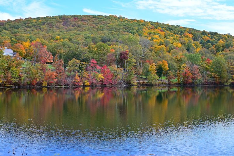 A Scenic Lake In The Litchfield Hills
