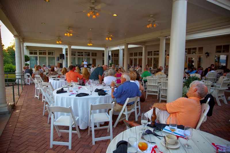 Sunset Dining Over The Water