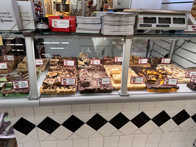 This small-town Missouri candy factory is a nostalgic wonderland filled with handmade sweets and giant treats—hint at the decorations. The fudge that steals the show