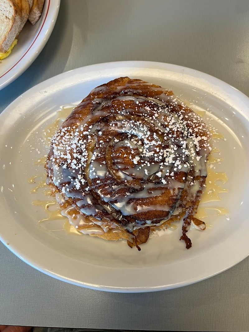 Cinnamon Swirl Pancakes With Sweet Icing
