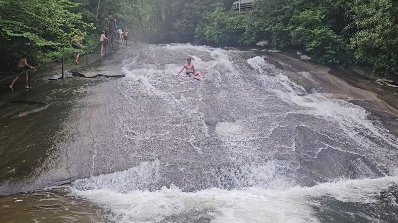 Sixty Feet Of Slick Rock Ends In One Cold Pool
